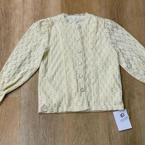 Ivory Lace Button-up blouse